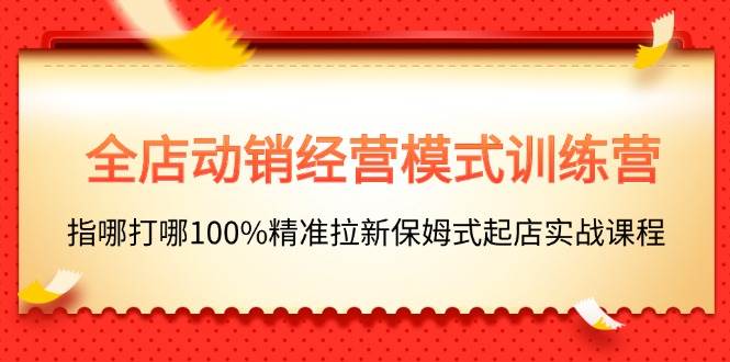 全店动销-经营模式训练营，指哪打哪100%精准拉新保姆式起店实战课程-翌晨科技网