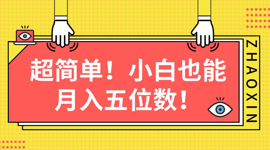 超简单图文项目！小白也能月入五位数-翌晨科技网