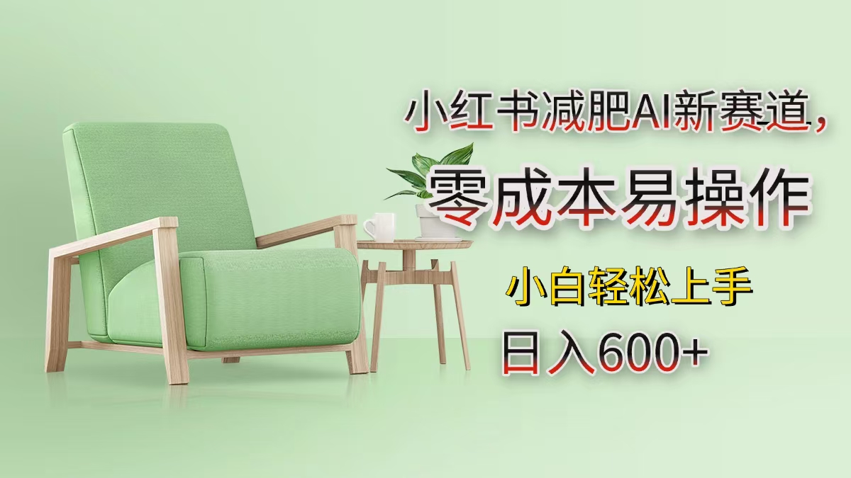 小红书减肥AI新赛道，零成本易操作，小白轻松上手，日入600+-翌晨科技网