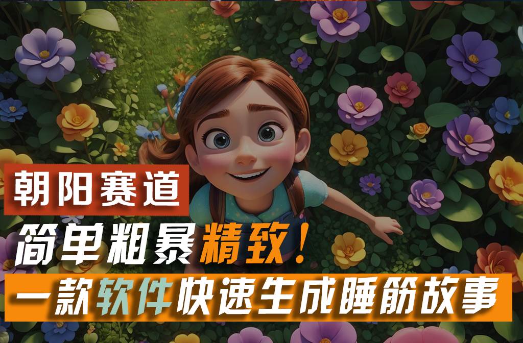 利用一款软件5分钟一条爆款睡前故事,简单粗暴精致!小白月入2w+-翌晨科技网