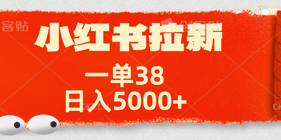 小红书拉新项目,一单38元!日入5000+【揭秘】-翌晨科技网