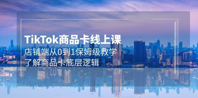 Tk商品卡线上课，店铺端从0到1保姆级教学，了解商品卡底层逻辑（20节）-翌晨科技网