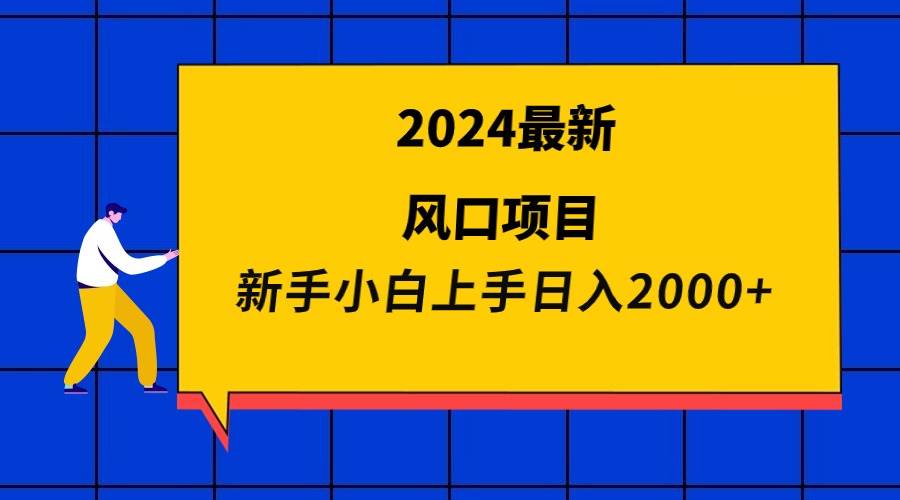 2024最新风口项目 新手小白日入2000+-翌晨科技网