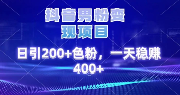 2025最新男粉项目 日引200 轻松月入2w+-翌晨科技网