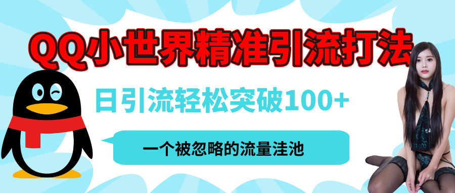 QQ小世界，被严重低估的私域引流平台，流量年轻且巨大，实操单日引流100+创业粉，月精准变现1W+-翌晨科技网