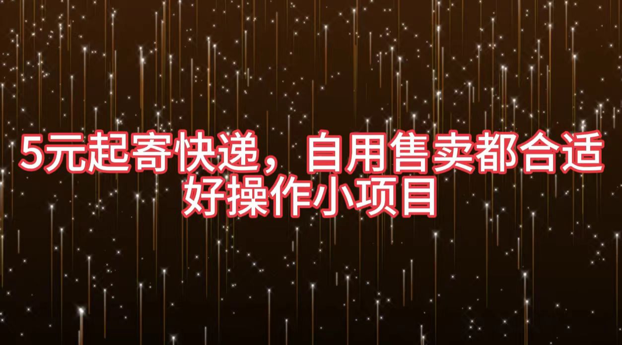 5元起寄快递，自用售卖都合适，好操作小项目-翌晨科技网