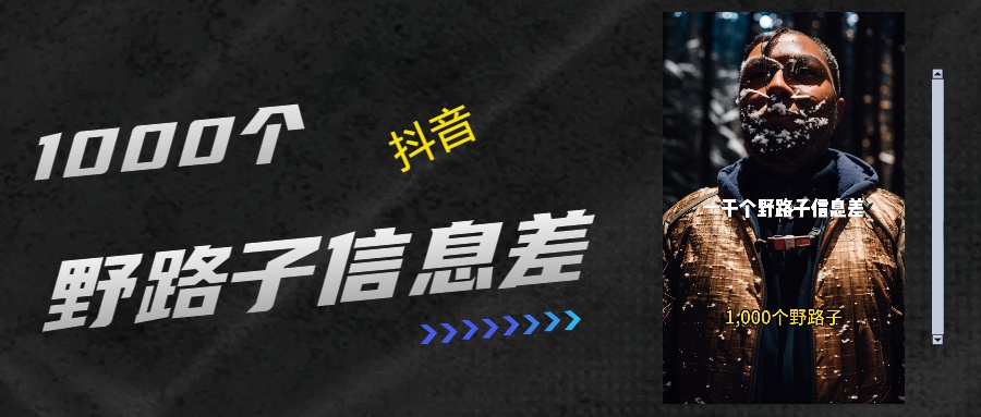 抖音一千个野路子信息差最新玩法教程引流+变现的玩法具体拆解-翌晨科技网