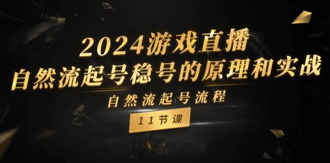 2024游戏直播-自然流起号稳号的原理和实战，自然流起号流程（11节）-翌晨科技网