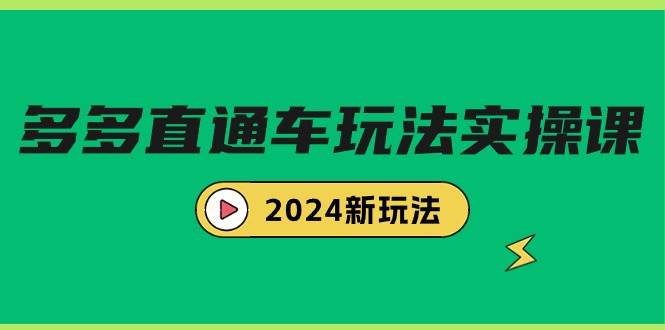 多多直通车玩法实战课，2024新玩法（7节课）-翌晨科技网