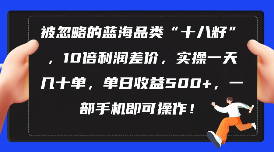 被忽略的蓝海品类“十八籽”，10倍利润差价，实操一天几十单 单日收益500+-翌晨科技网