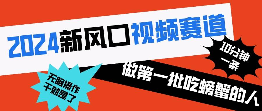 2024新风口视频赛道 做第一批吃螃蟹的人 10分钟一条原创视频 小白无脑操作1-翌晨科技网