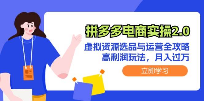 拼多多电商实操2.0：虚拟资源选品与运营全攻略，高利润玩法，月入过万-翌晨科技网