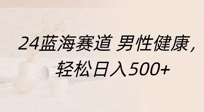 蓝海赛道 男性健康,轻松日入500+-翌晨科技网