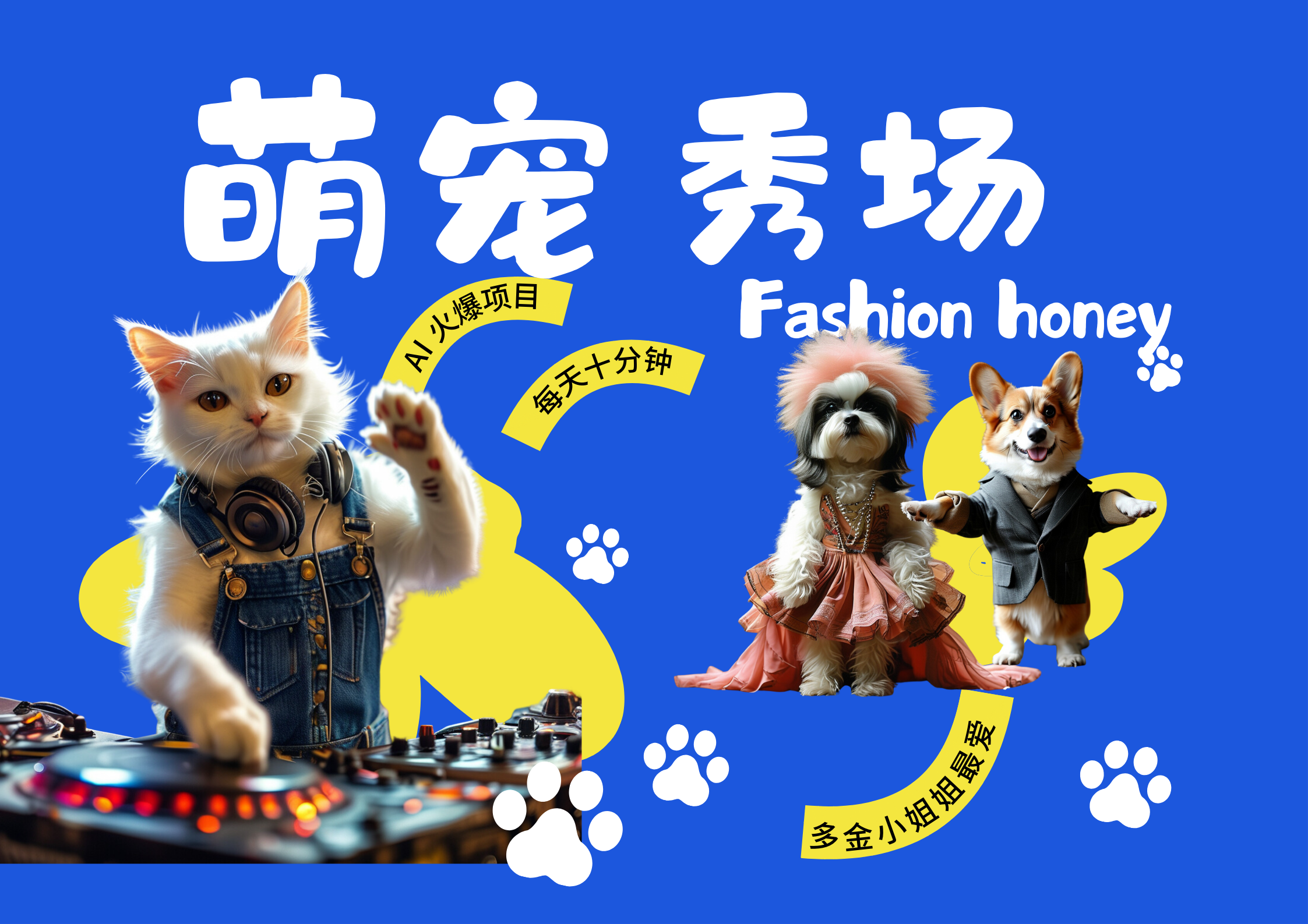 酷飒动物跳舞走秀  时尚喵FASHION汪 多金小姐姐最爱的 轻松月入破万-翌晨科技网