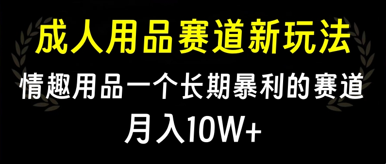 大人用品赛道新玩法，情趣用品一个长期暴利的赛道，月入10W+-翌晨科技网