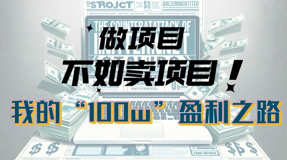 为什么做项目不如卖项目？我的100W+盈利之路-翌晨科技网