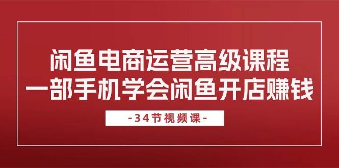 闲鱼电商运营高级课程，一部手机学会闲鱼开店赚钱（34节课）-翌晨科技网