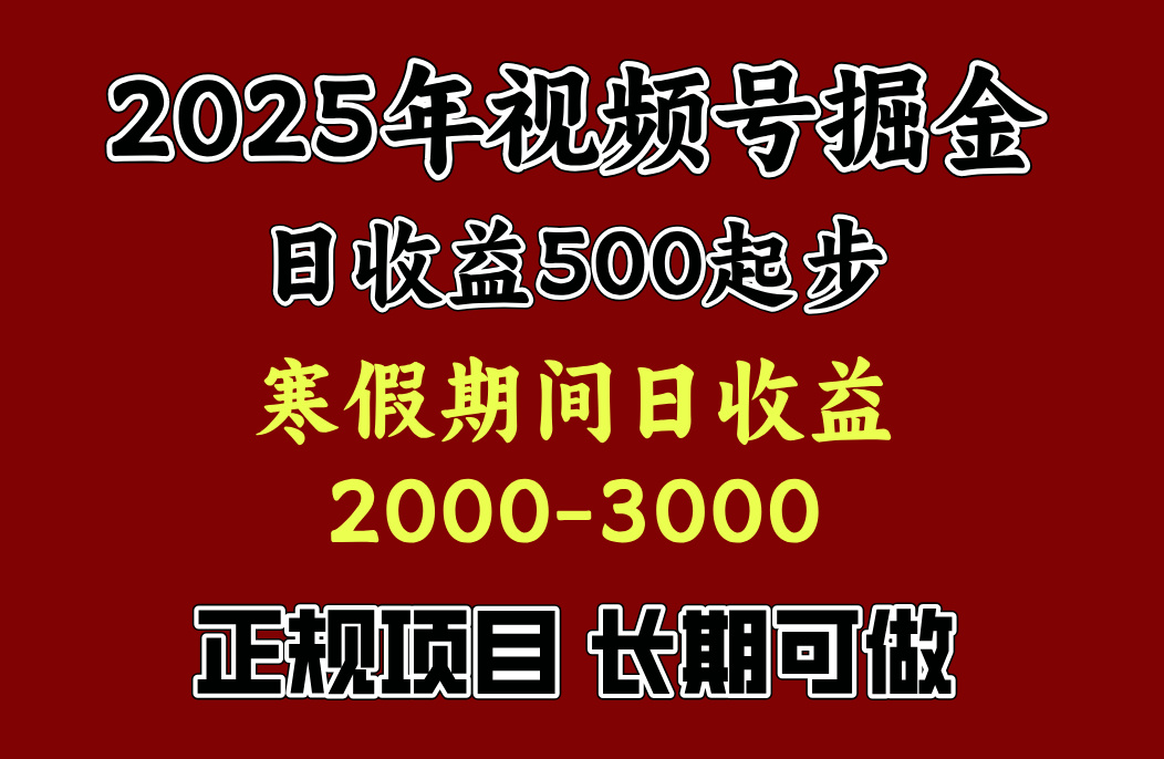 寒假期间一天收益2000+，小白一天就能上手-翌晨科技网