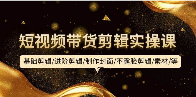 短视频带货剪辑实操课：基础剪辑/进阶剪辑/制作封面/不露脸剪辑/素材/等等-翌晨科技网