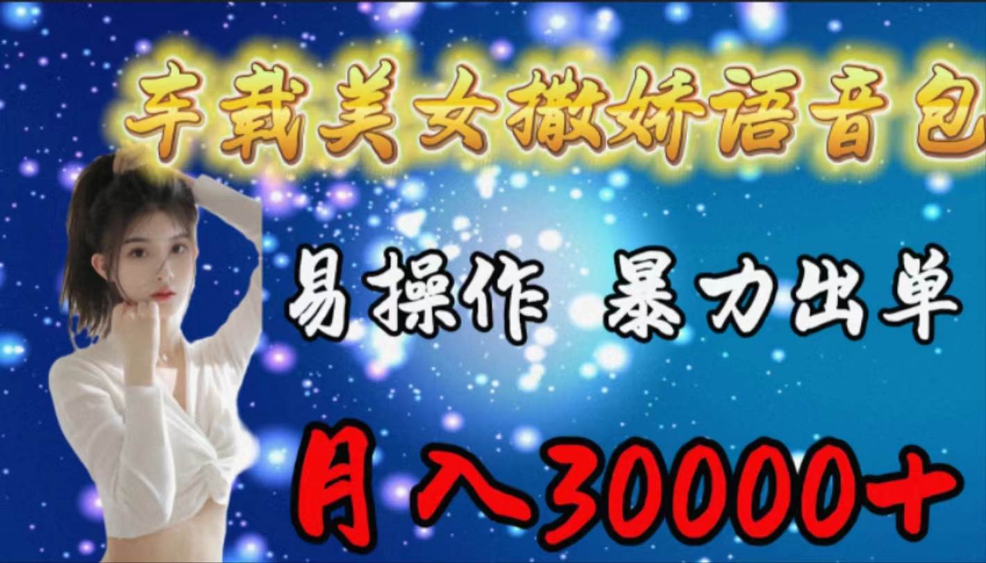 车载女生撒娇语音包，易操作，暴力出单，月入30000+-翌晨科技网