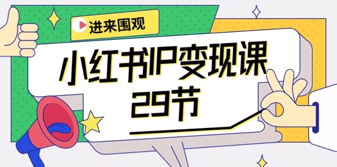 小红书IP变现课：开店/定位/IP变现/直播带货/爆款打造/涨价秘诀/等等/29节-翌晨科技网