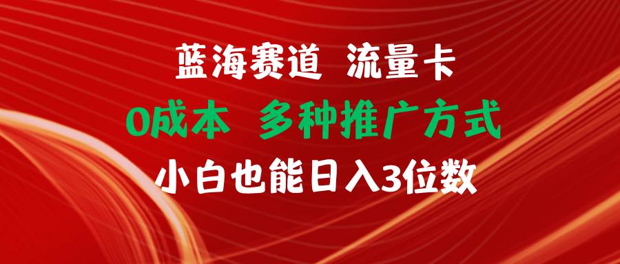 蓝海赛道 流量卡 0成本 小白也能日入三位数-翌晨科技网