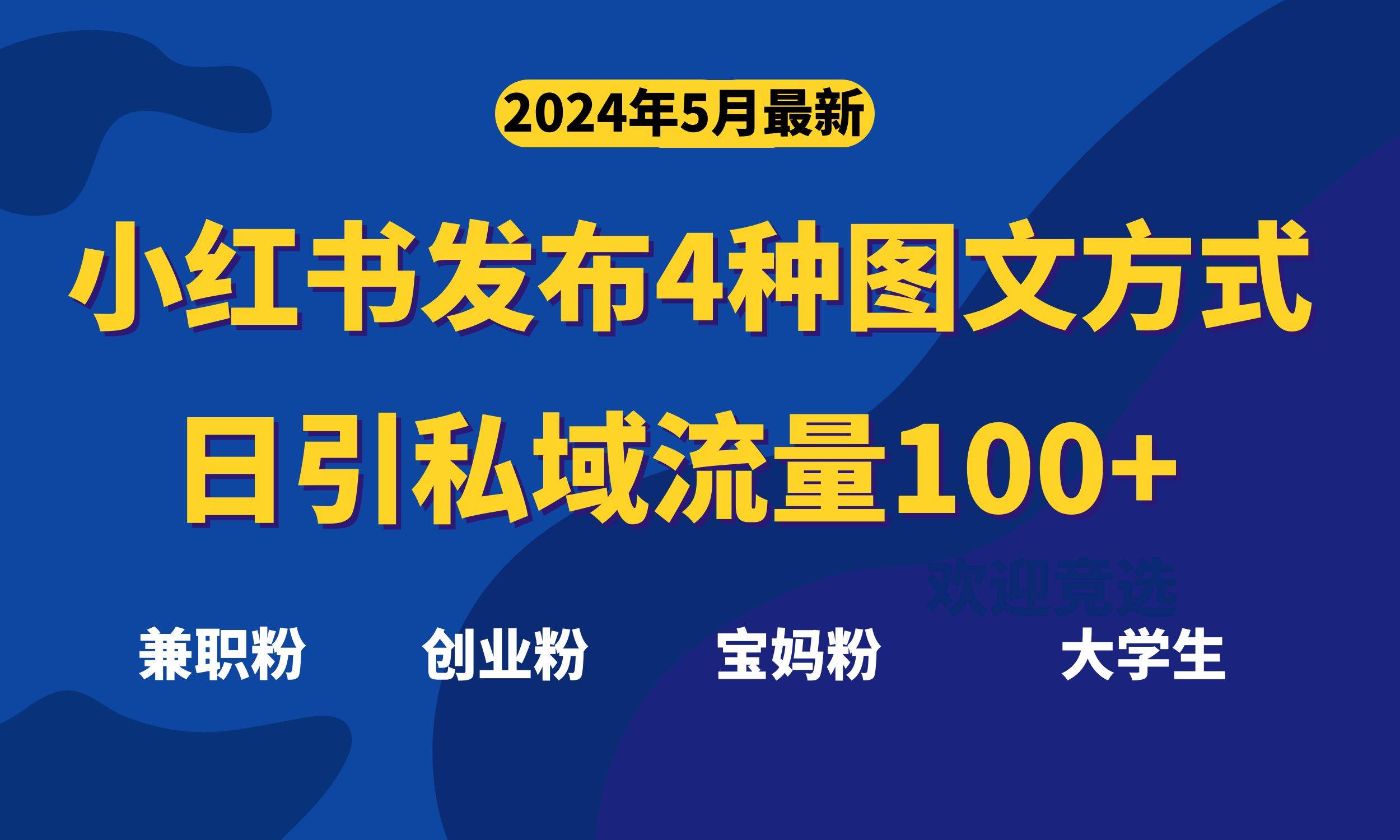 最新小红书发布这四种图文，日引私域流量100+不成问题，-翌晨科技网