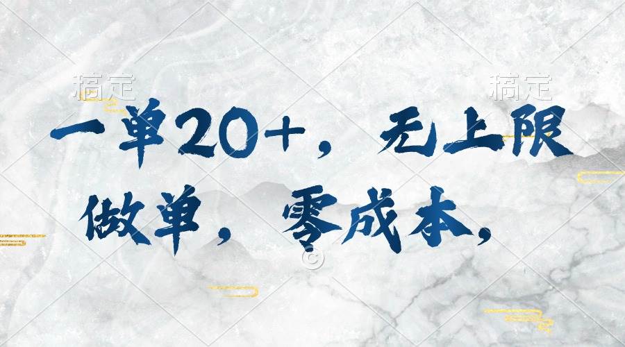 一单20+，无上限做单，零成本，执行就有收入-翌晨科技网