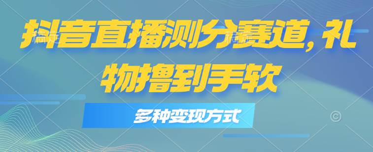 抖音直播测分赛道，多种变现方式，轻松日入1000+-翌晨科技网