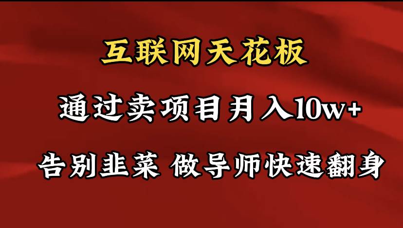 导师训练营互联网的天花板,让你告别韭菜,通过卖项目月入10w+,一定要...-翌晨科技网