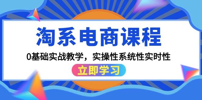 淘系电商课程，0基础实战教学，实操性系统性实时性（15节课）-翌晨科技网