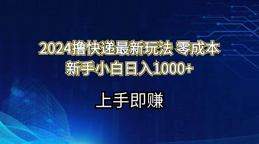 2024撸快递最新玩法零成本新手小白日入1000+-翌晨科技网