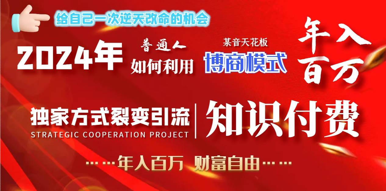 2024年普通人如何利用博商模式做翻身项目年入百万，财富自由-翌晨科技网