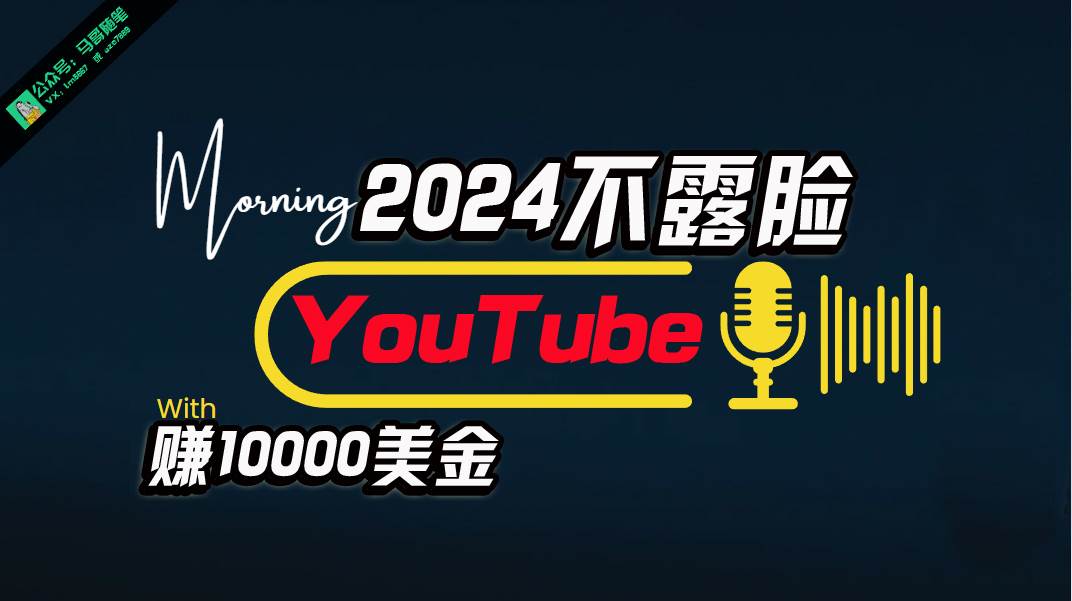 AI做不露脸YouTube赚$10000月,傻瓜式操作,小白可做,简单粗暴-翌晨科技网