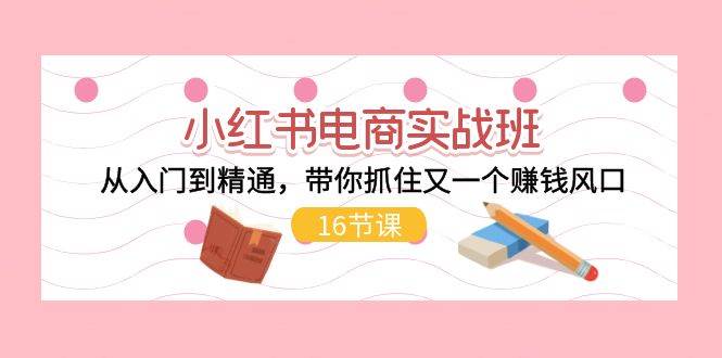 小红书电商实战班，从入门到精通，带你抓住又一个赚钱风口（16节）-翌晨科技网