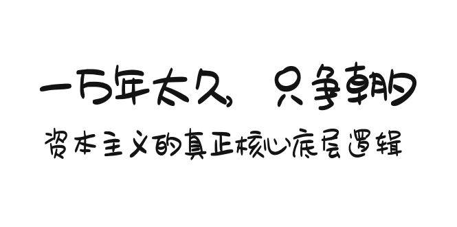 某付费文章《一万年太久，只争朝夕：资本主义的真正核心底层逻辑》-翌晨科技网
