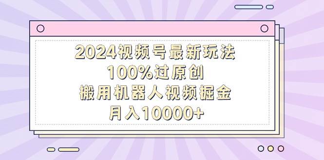 2024视频号最新玩法，100%过原创，搬用机器人视频掘金，月入10000+-翌晨科技网