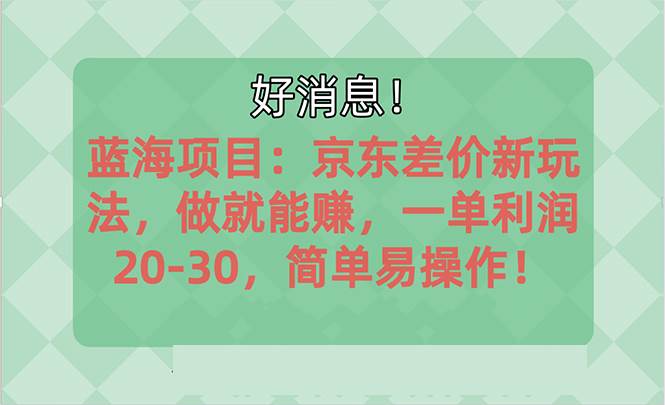 越早知道越能赚到钱的蓝海项目：京东大平台操作，一单利润20-30，简单...-翌晨科技网