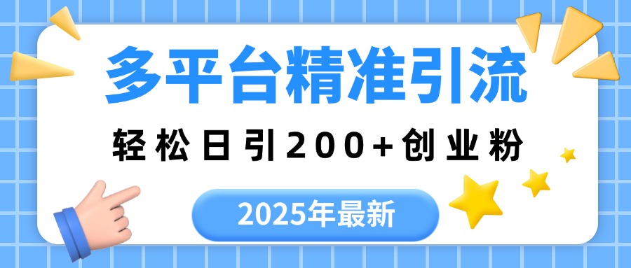2025年最新多平台精准引流,轻松日引200+-翌晨科技网