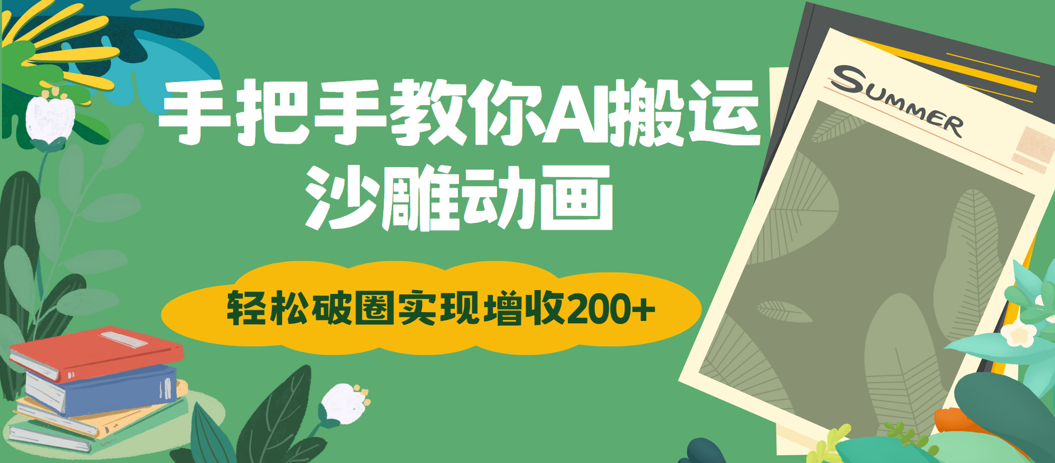 手把手教你用AI搬运沙雕动画轻松破圈实现增收200+-翌晨科技网