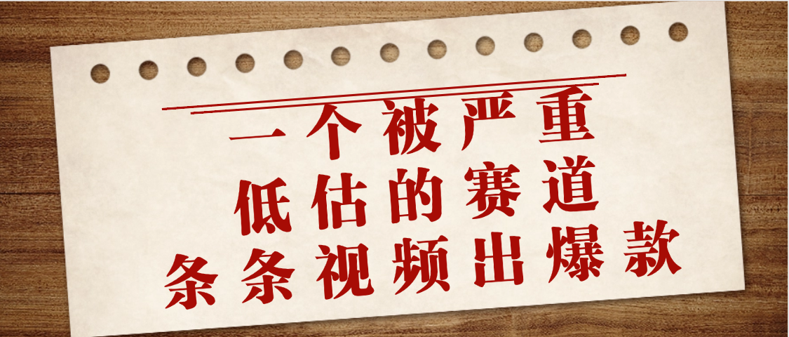 一个被严重低估的赛道，条条视频出爆款，一个月变现3万+-翌晨科技网