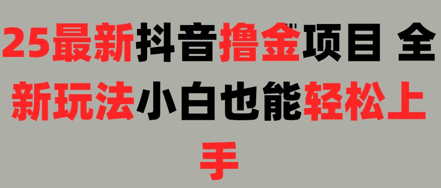 25最新抖音直播撸金项目，小白也能轻松上手！-翌晨科技网