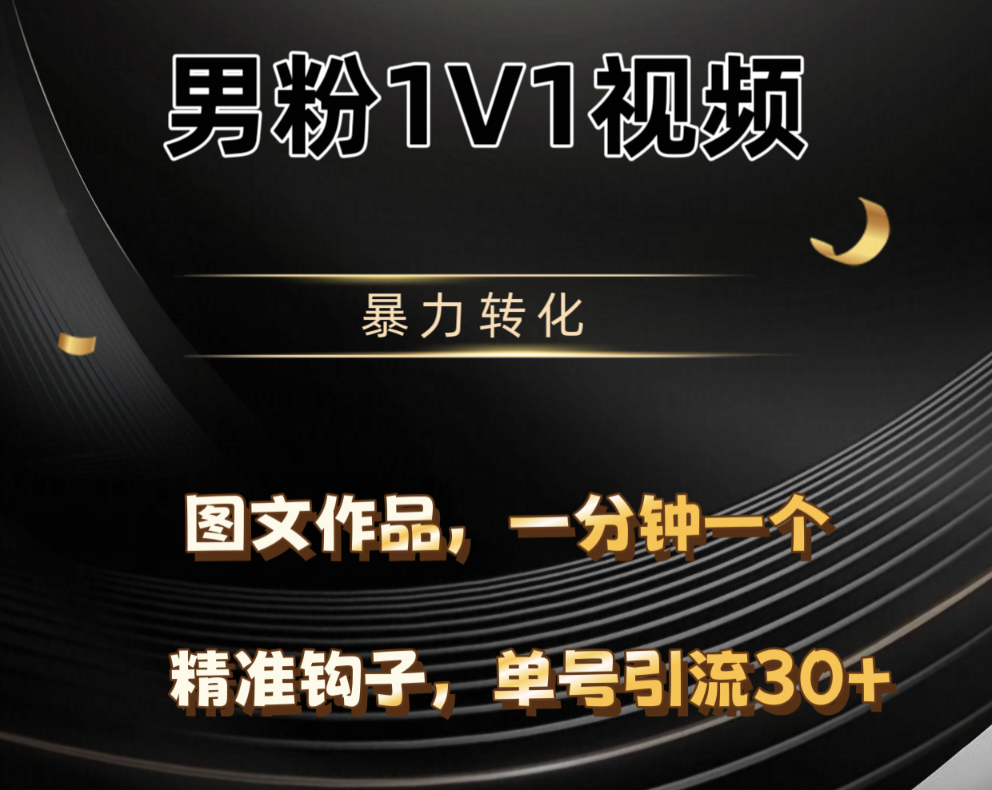 男粉1V1视频，硬改摄像头，高客单暴力转化，单日600+-翌晨科技网