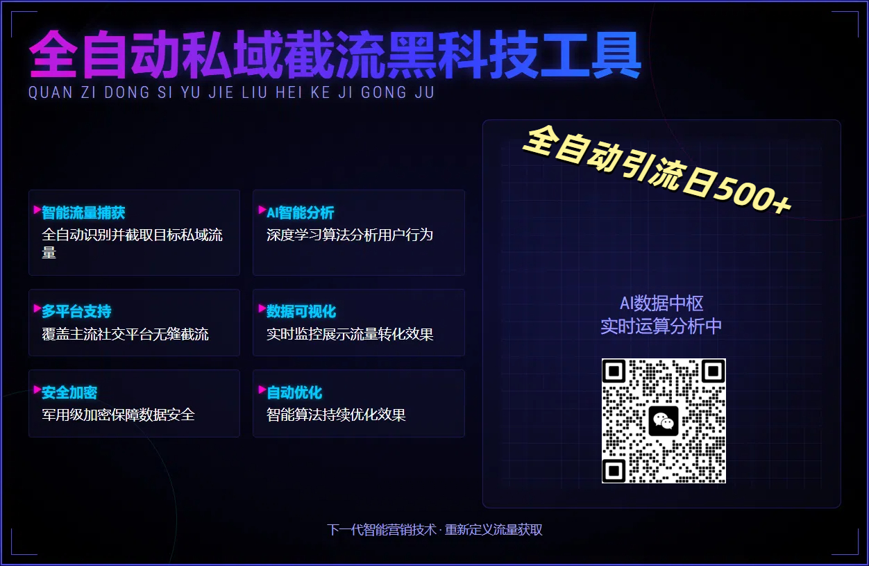 全自动私域截流黑科技工具——全自动引流日500+-翌晨科技网