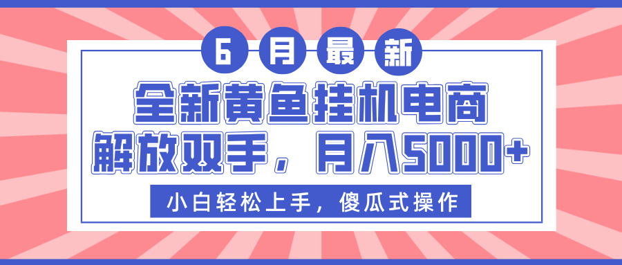 全新黄鱼挂机电商，解放双手，月入5000+-翌晨科技网
