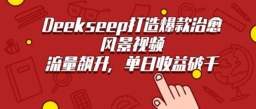 Deekseep打造爆款治愈风景视频，流量飙升，单日收益破千-翌晨科技网
