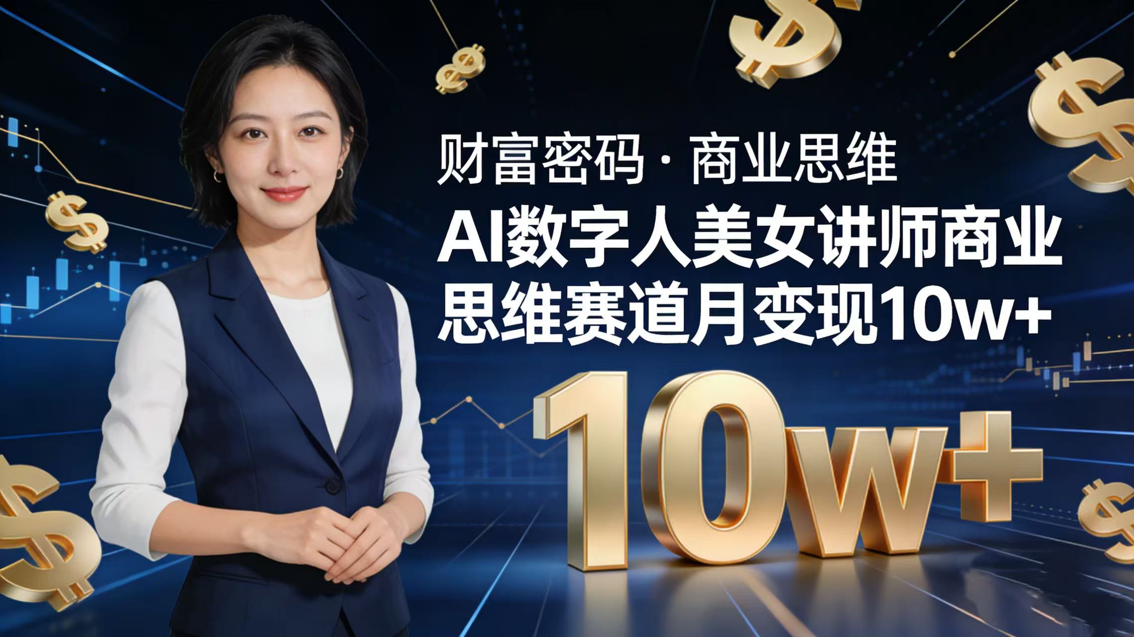 AI 数字人美女讲师！商业思维赛道咋做到月变现 10w+？-翌晨科技网