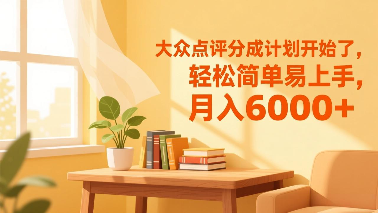 大众点评分成计划开始了，轻松简单易上手，月入6000+-翌晨科技网