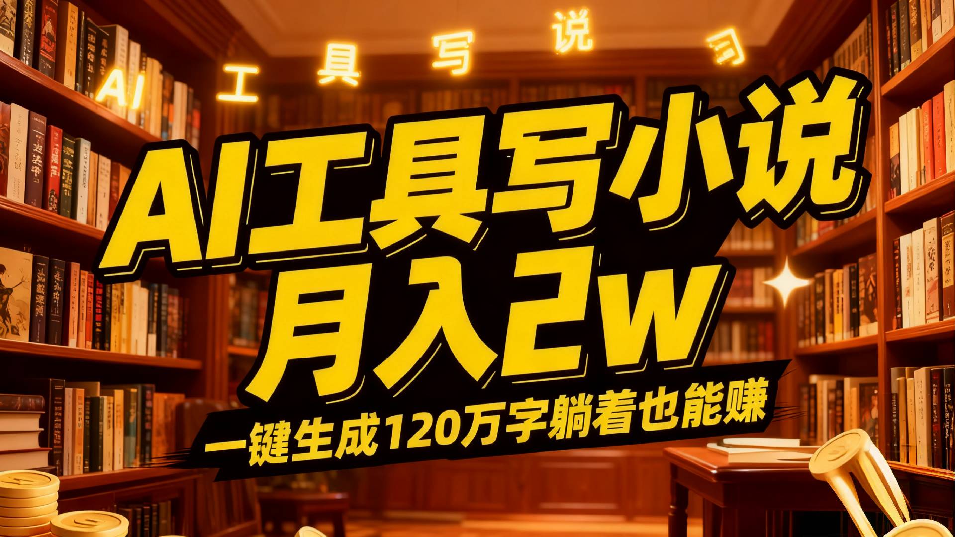 2026年AI工具写小说,一键生成120万字，躺着也能赚，月入2w+-翌晨科技网