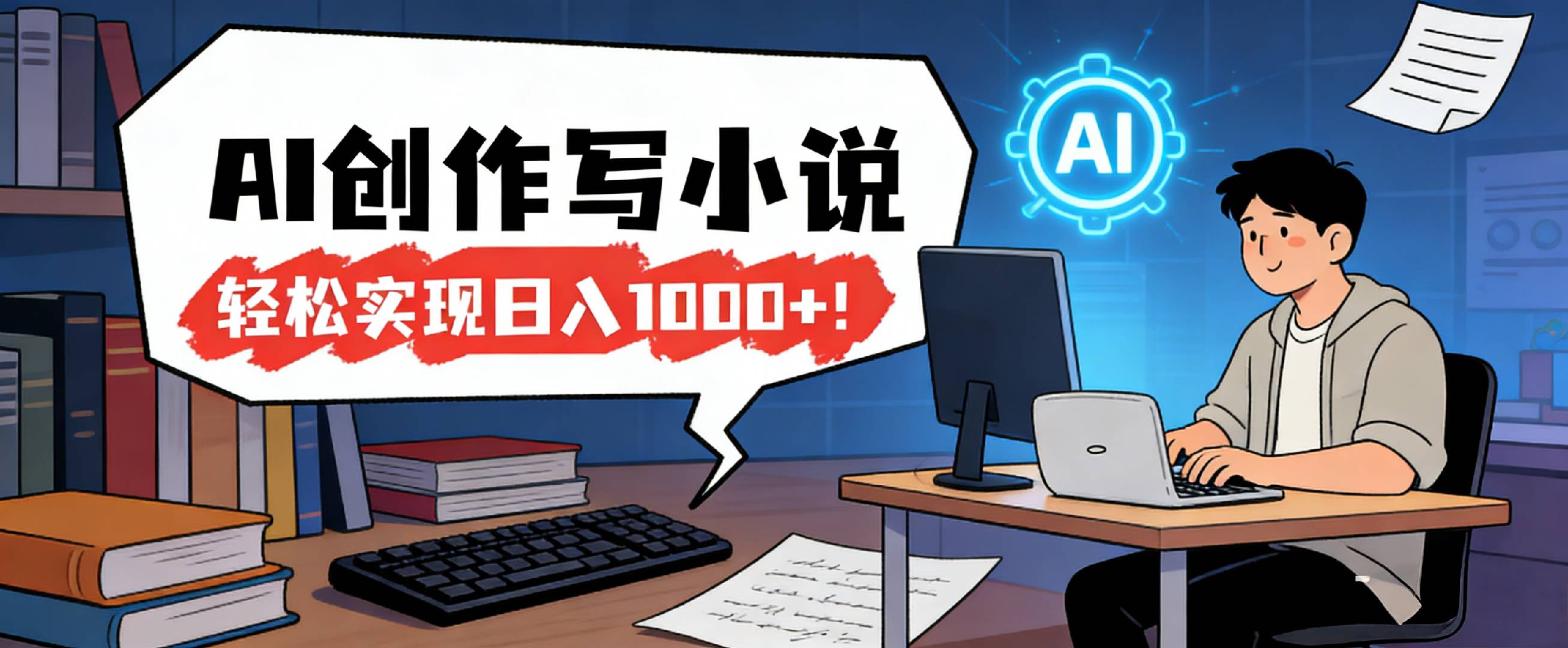 26年最新风口项目，AI工具创作写小说，轻松实现日入1000+-翌晨科技网